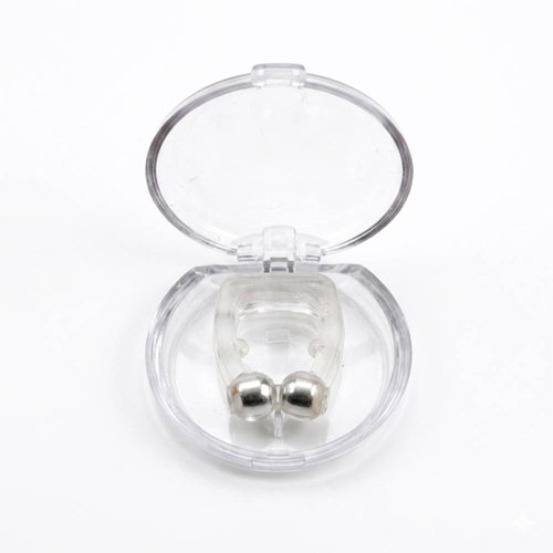 Anneau anti-ronflement magnétique en silicone, dispositif nasal compact pour améliorer la respiration et réduire les ronflements.