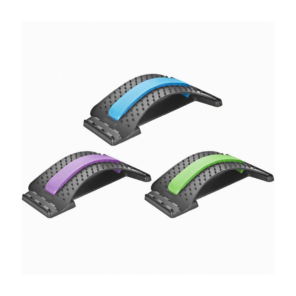 Civière dorsale ergonomique multi‑niveaux avec coussin central rembourré, surface à picots de massage pour acupression et structure incurvée anatomique, conçue pour soulager les douleurs lombaires et améliorer la posture.
