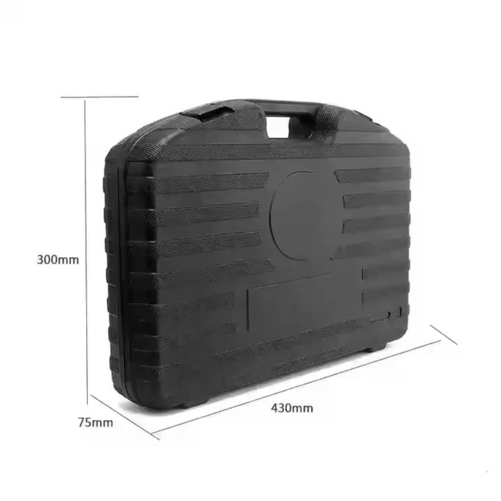 Set complet de 19 ustensiles de barbecue en acier inoxydable avec manches en bois ergonomiques, présenté dans un coffret rigide élégant et pratique, idéal pour grillades en extérieur.