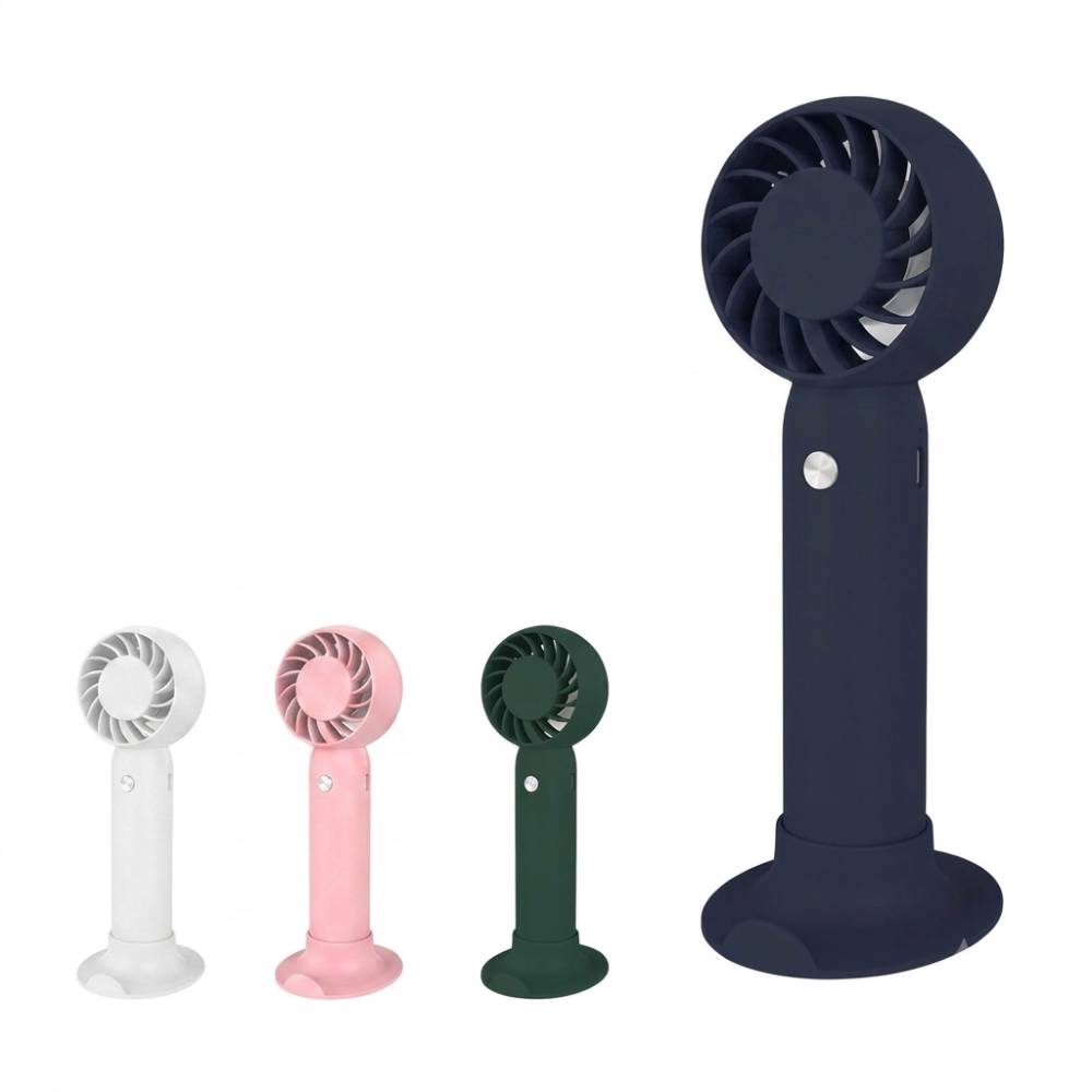 Ventilateur de poche rechargeable et silencieux – blanc, rose, vert et bleu, idéal pour l’été.