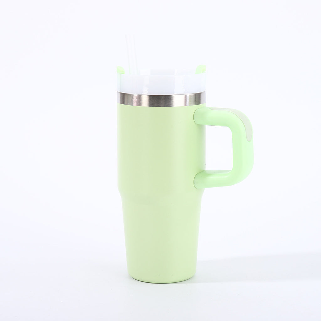 Mug inox 40oz avec poignée – Paille réutilisable et isolation thermique