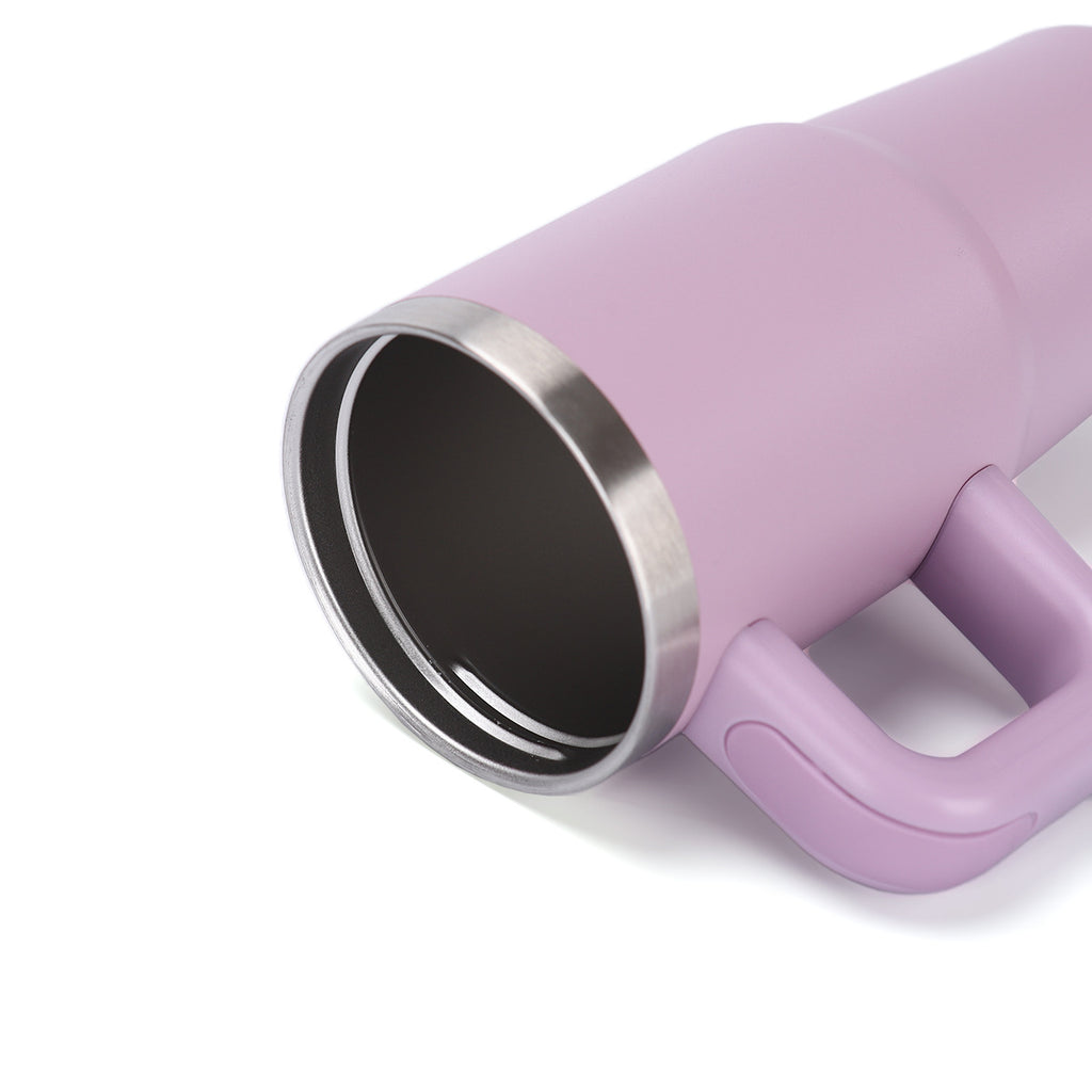 Mug inox 40oz avec poignée – Paille réutilisable et isolation thermique