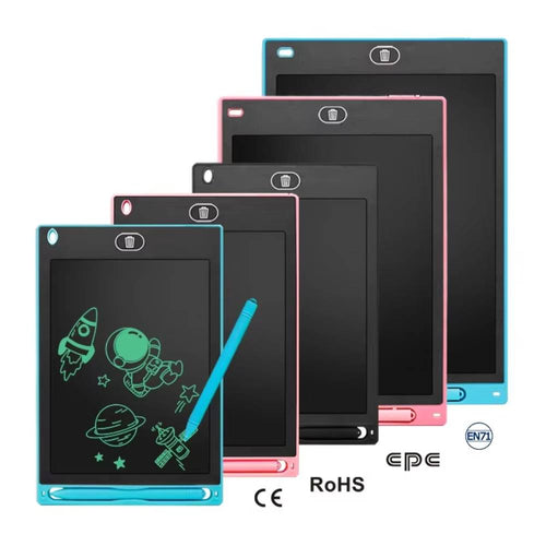 Ardoise intelligente LCD 8 pouces avec stylet, tablette d’écriture et dessin colorée, légère et compacte, idéale pour enfants et école.